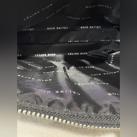 Céline Dion Black Wristlet Clutch with Silver Ring Handle - Picture 3 of 7